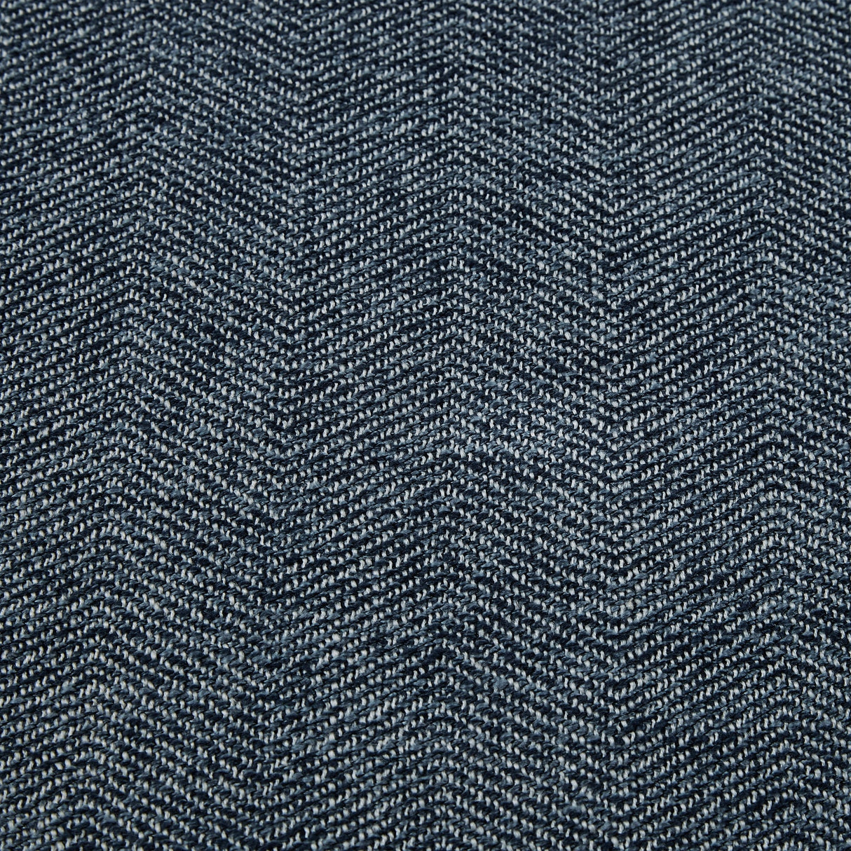 Madison Park Javier Denim/ Brown Round Storage Ottoman