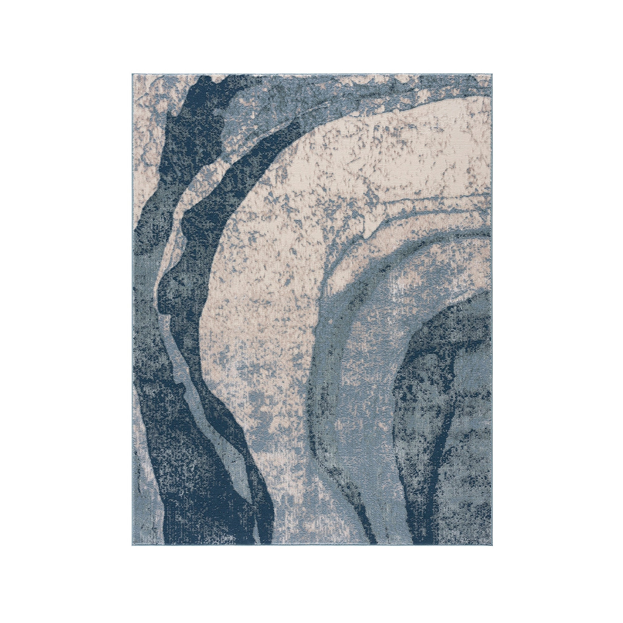 Madison Park Kathryn Blue Abstract Wave Area Rug