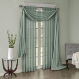 Madison Park Kaylee Solid Lightweight Crushed Sheer Curtain Scarf