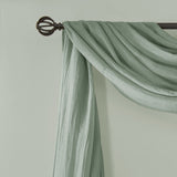 Madison Park Kaylee Solid Lightweight Crushed Sheer Curtain Scarf