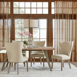 Madison Park Keeble Cream Dining Side Chair (Set of 2) - 25.25"w x 25.25"d x 39"h
