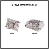 Madison Park Penelope 3 Piece Floral Printed Comforter Set
