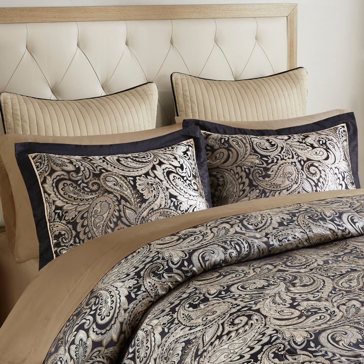Madison Park Wellington 12 Piece Comforter Set with Cotton Bed Sheets
