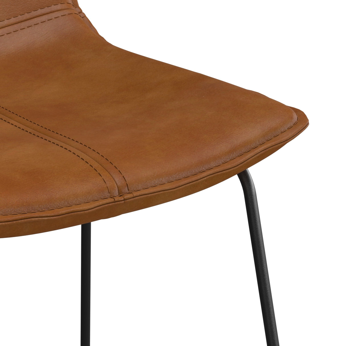 Madison Vegan Leather Bar Height Stools (Set of 2)