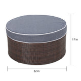 Madras Tortuga Wicker Chat Set by Christopher Knight Home