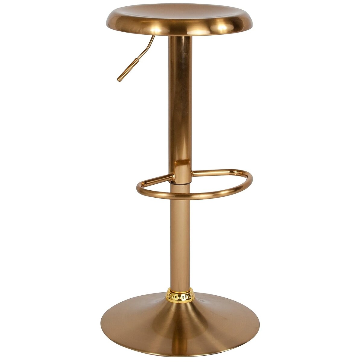 Madrid Series Adjustable Height Retro Barstool in Gold Finish