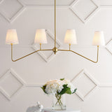 Madsen 47.5" 4-Light Classic Minimalist Iron Linear LED Pendant, Gold Painting by JONATHAN Y