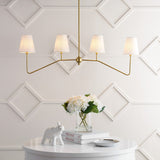Madsen 47.5" 4-Light Classic Minimalist Iron Linear LED Pendant, Gold Painting by JONATHAN Y