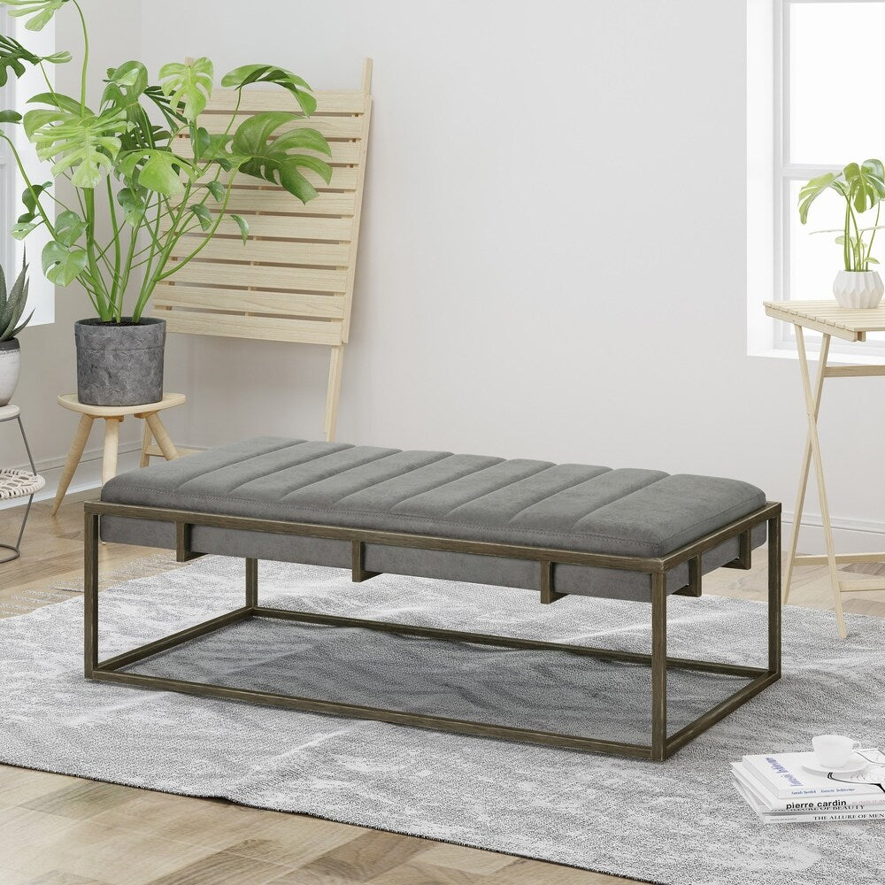 Magdalene Velvet Ottoman Bench by Christopher Knight Home