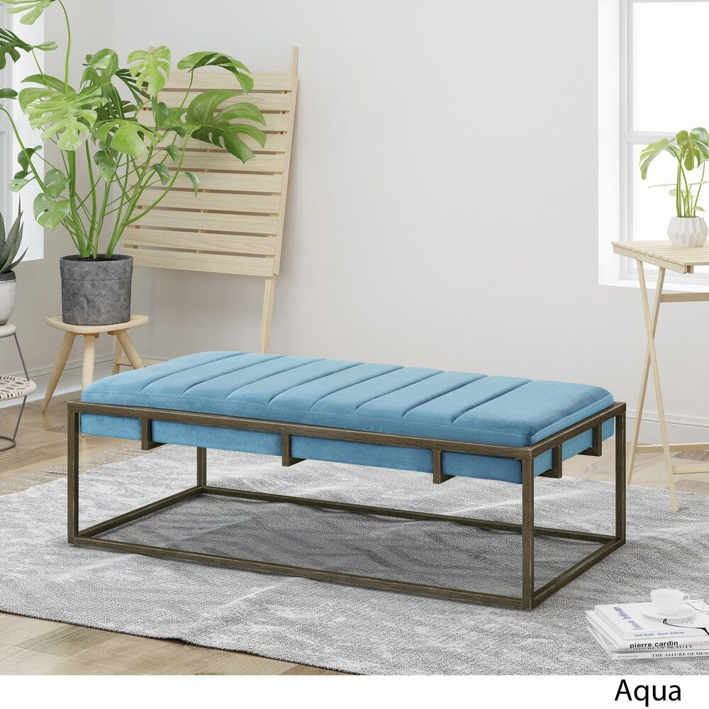 Magdalene Velvet Ottoman Bench by Christopher Knight Home