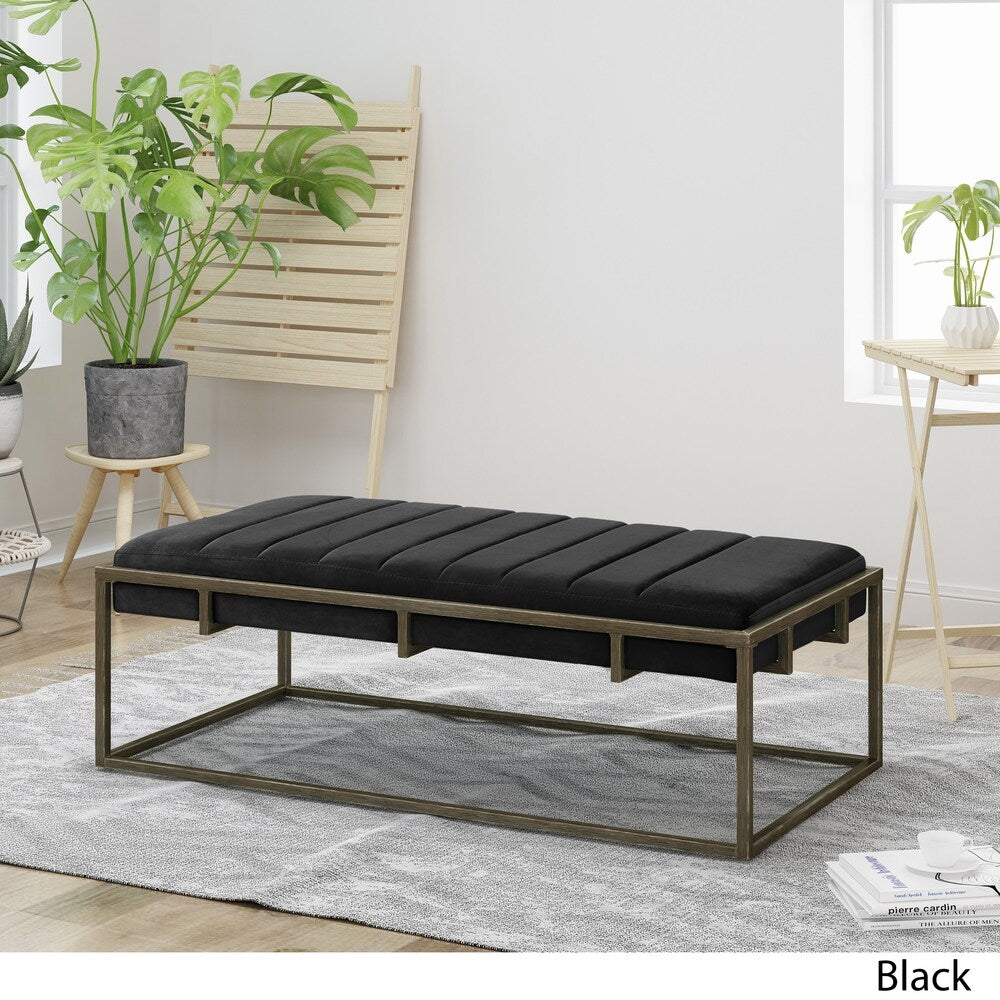 Magdalene Velvet Ottoman Bench by Christopher Knight Home