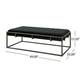Magdalene Velvet Ottoman Bench by Christopher Knight Home