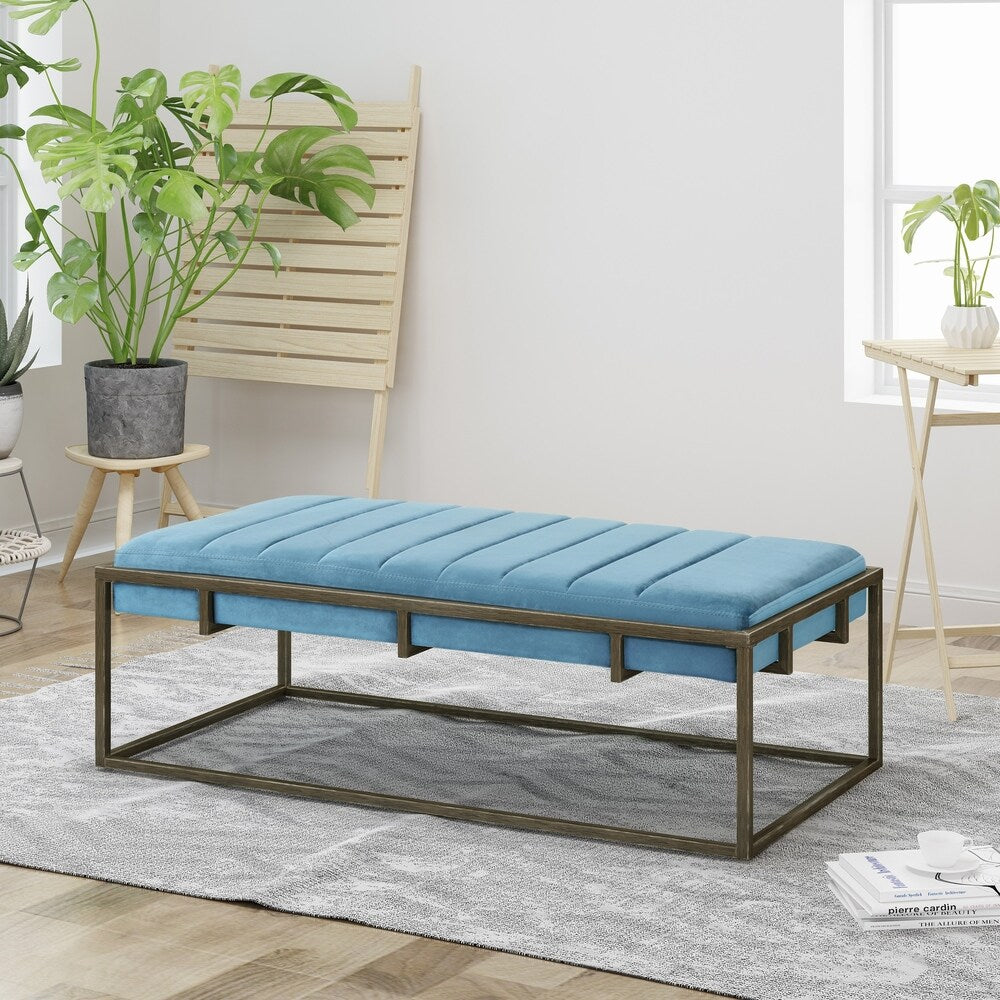 Magdalene Velvet Ottoman Bench by Christopher Knight Home