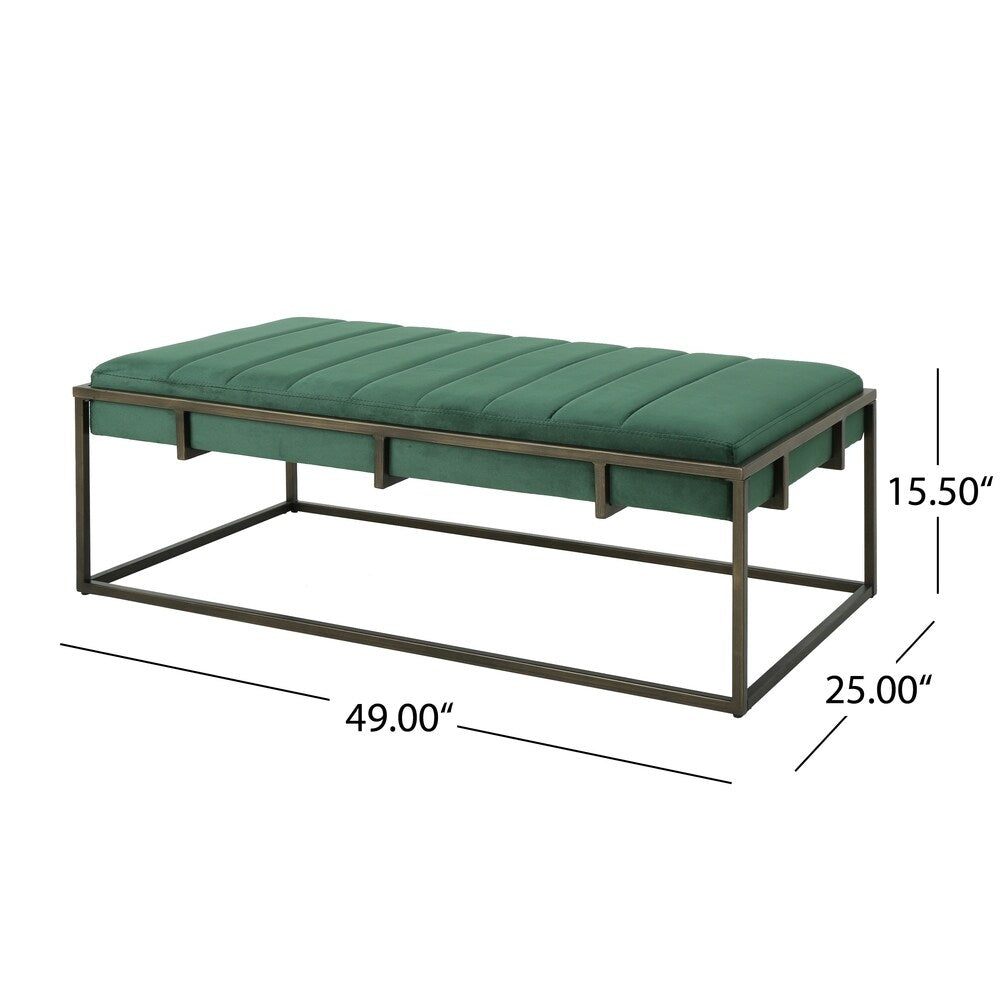 Magdalene Velvet Ottoman Bench by Christopher Knight Home