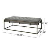 Magdalene Velvet Ottoman Bench by Christopher Knight Home
