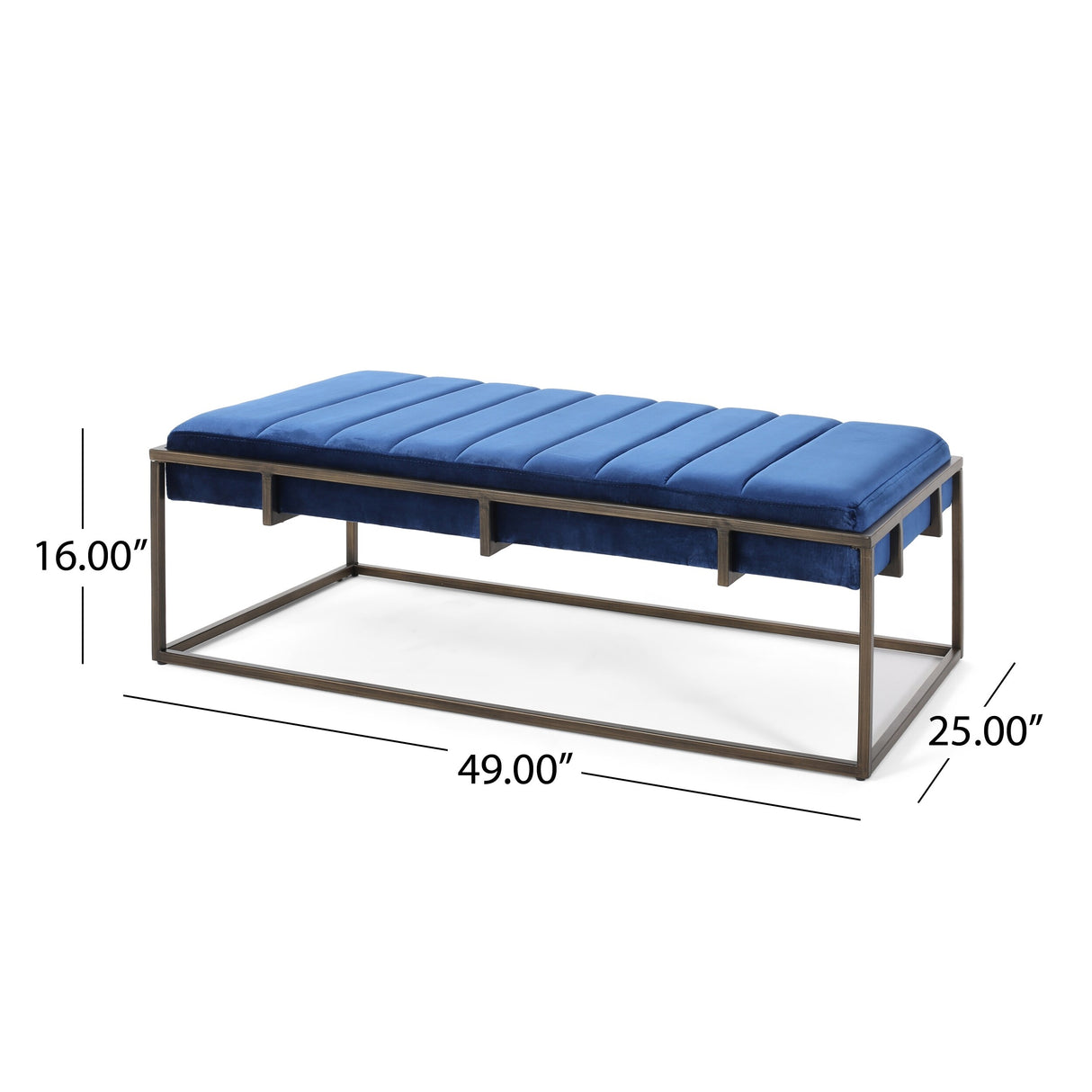 Magdalene Velvet Ottoman Bench by Christopher Knight Home