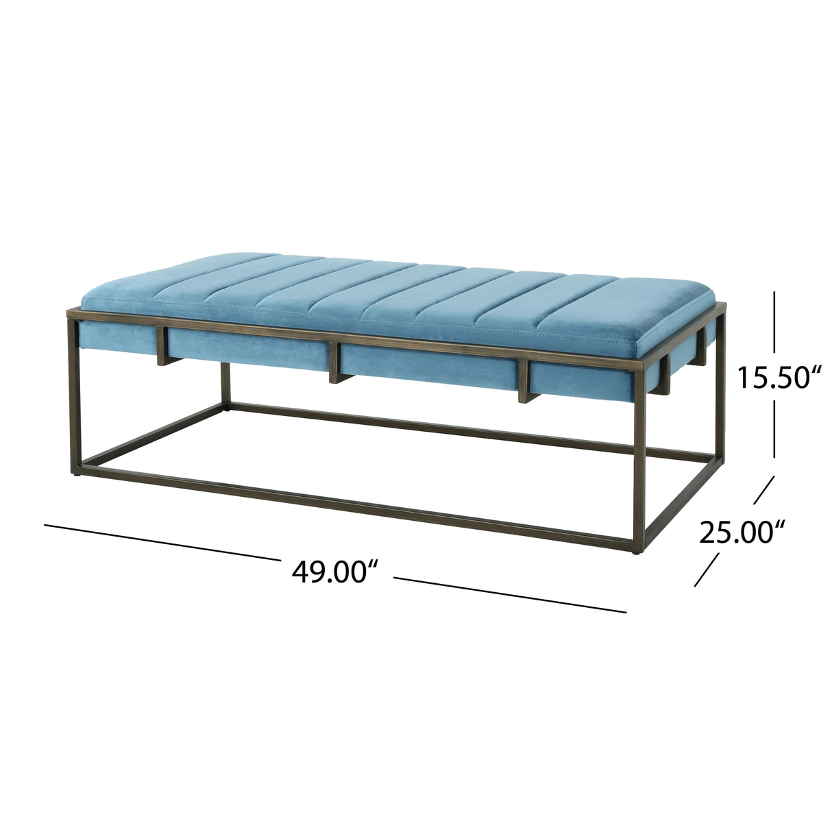 Magdalene Velvet Ottoman Bench by Christopher Knight Home