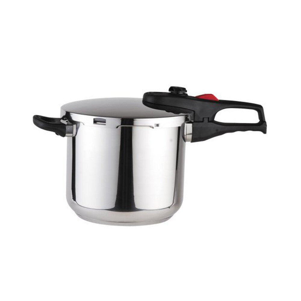 Magefesa Practika Plus 6.4-Quart Pressure Cooker with 8-Inch Nylon Flipper Tongs + Kitchen Oven Mitt - Stainless Steel