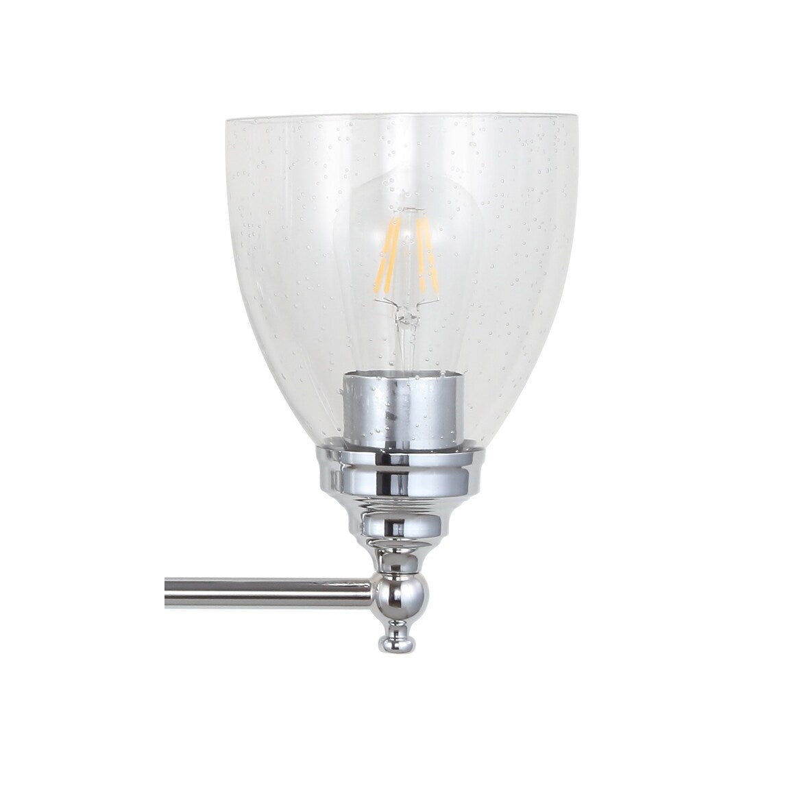 Magnolia 30" 4-Light Metal/Glass LED Vanity, Chrome by JONATHAN Y