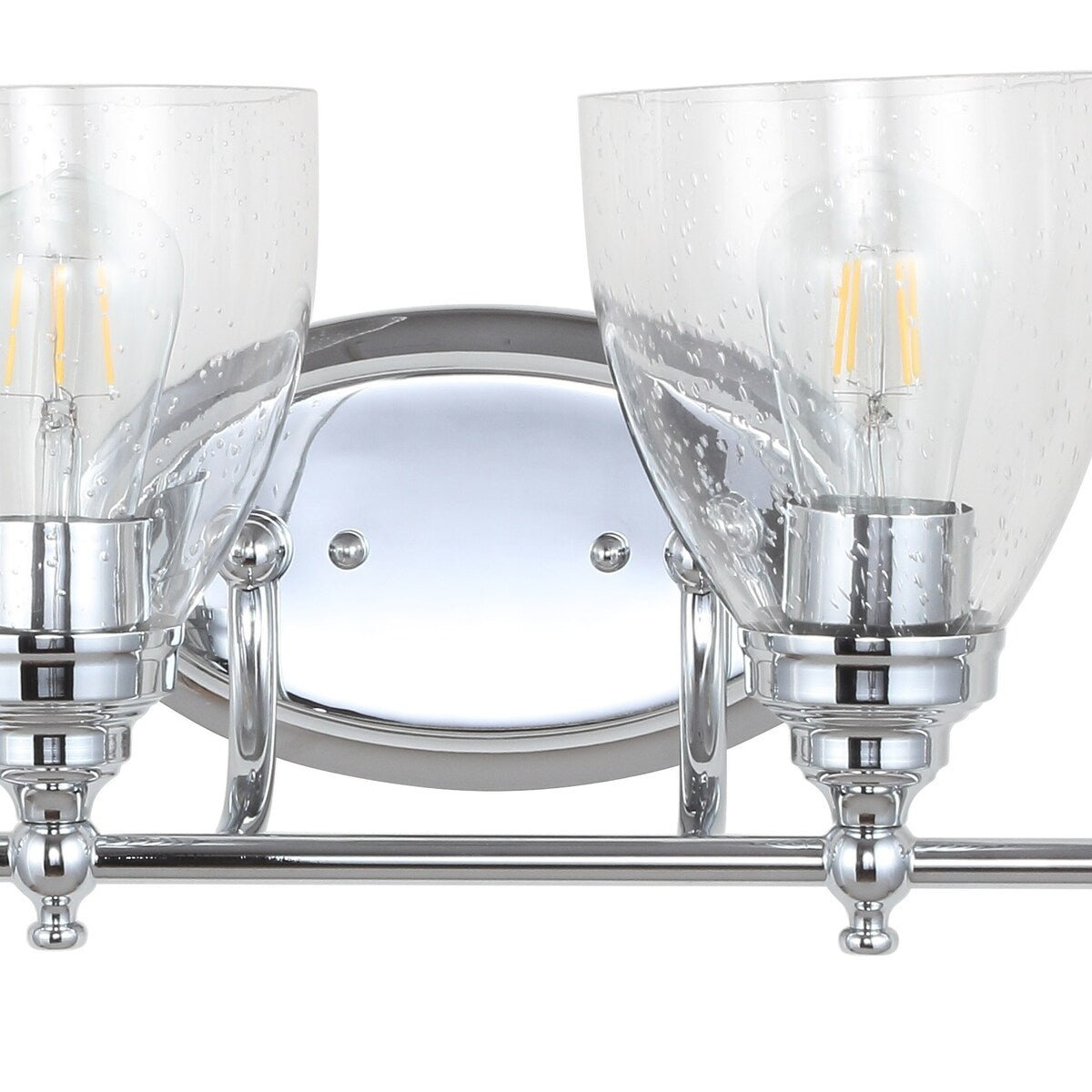 Magnolia 30" 4-Light Metal/Glass LED Vanity, Chrome by JONATHAN Y