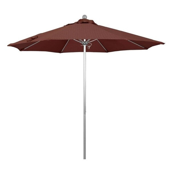 Magnolia Garden 9' Push Lift Aluminum/Fiberglass Umbrella with Olefin Fabric - Terrace Adobe