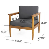 Magnolia Outdoor Acacia Wood Chat Set by Christopher Knight Home