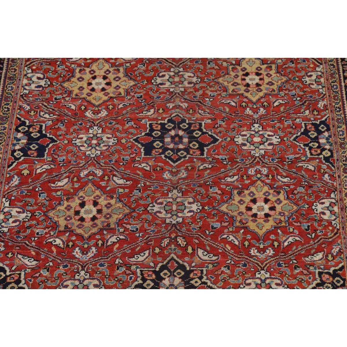 Mahal Persian Antique Rug Hand-Knotted Wool Carpet - 7'4"x 10'3"
