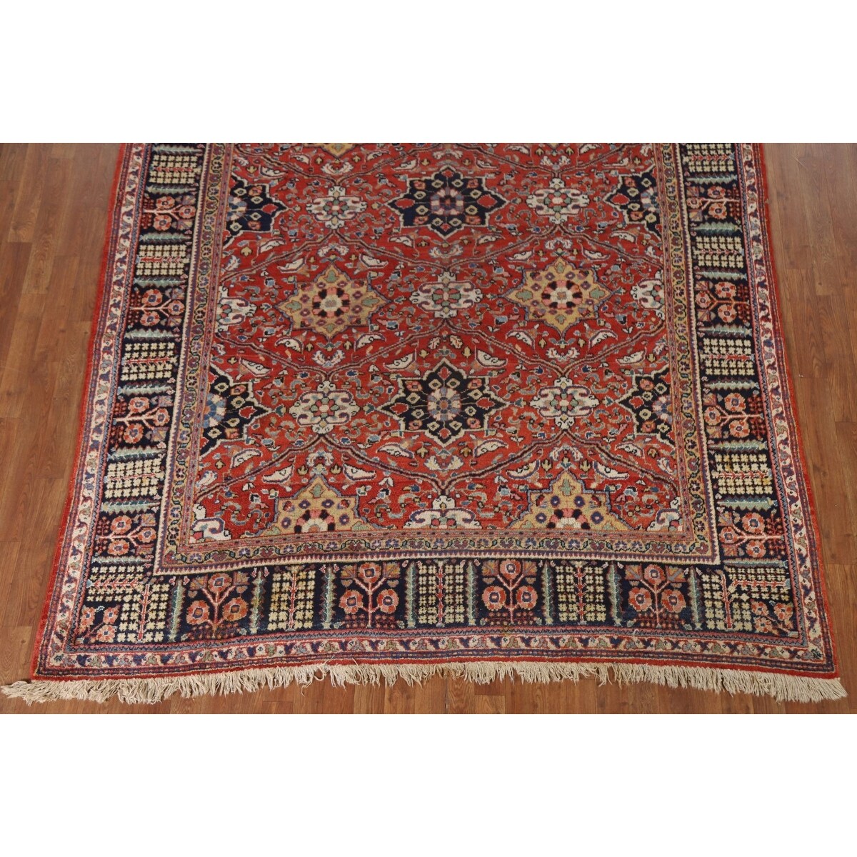 Mahal Persian Antique Rug Hand-Knotted Wool Carpet - 7'4"x 10'3"