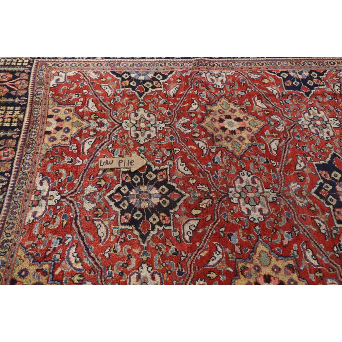 Mahal Persian Antique Rug Hand-Knotted Wool Carpet - 7'4"x 10'3"