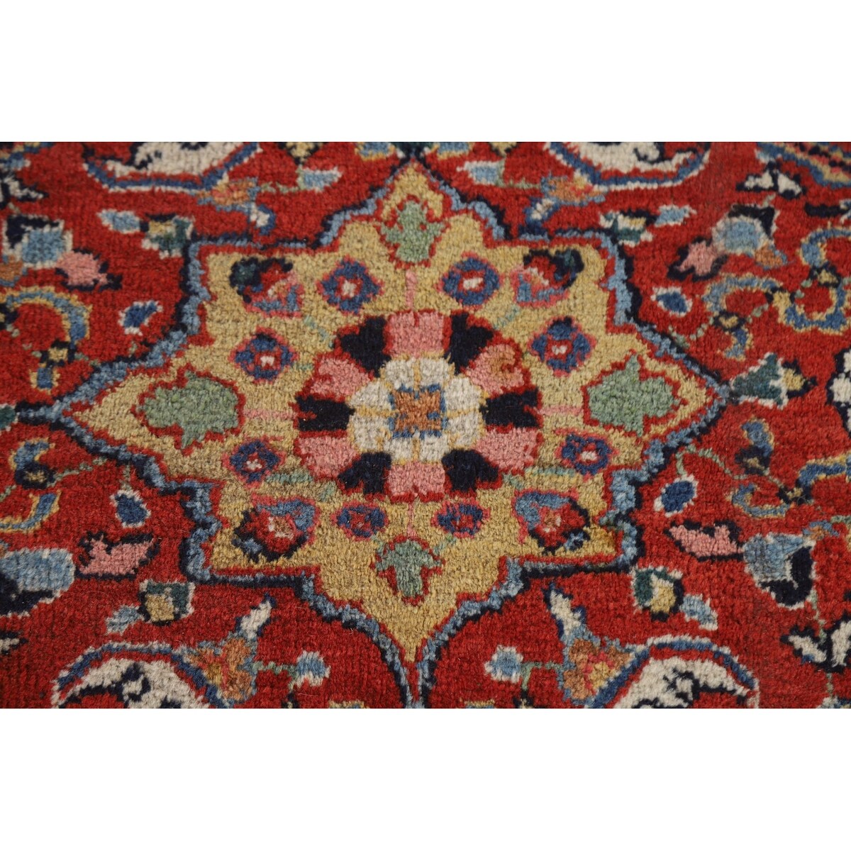 Mahal Persian Antique Rug Hand-Knotted Wool Carpet - 7'4"x 10'3"