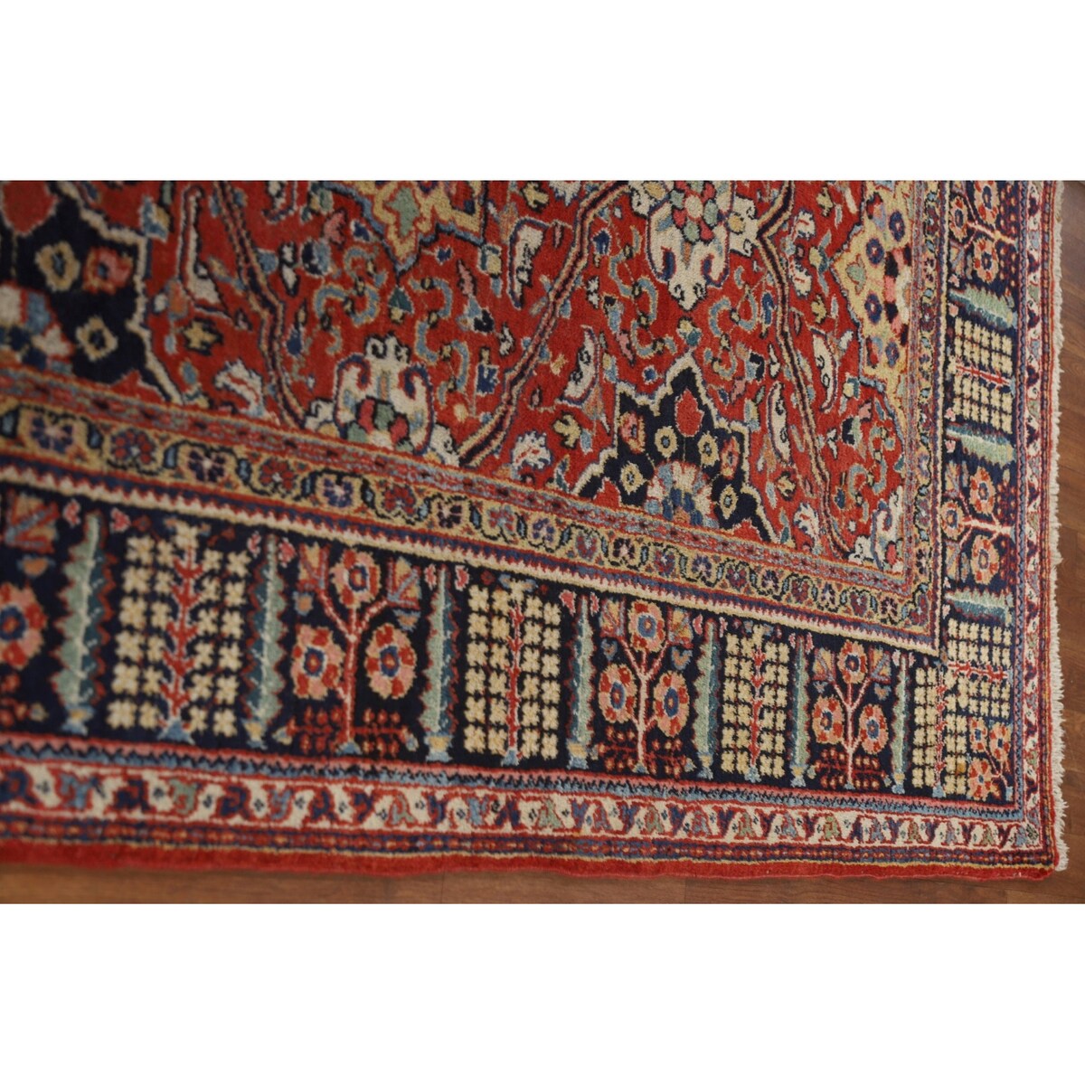 Mahal Persian Antique Rug Hand-Knotted Wool Carpet - 7'4"x 10'3"