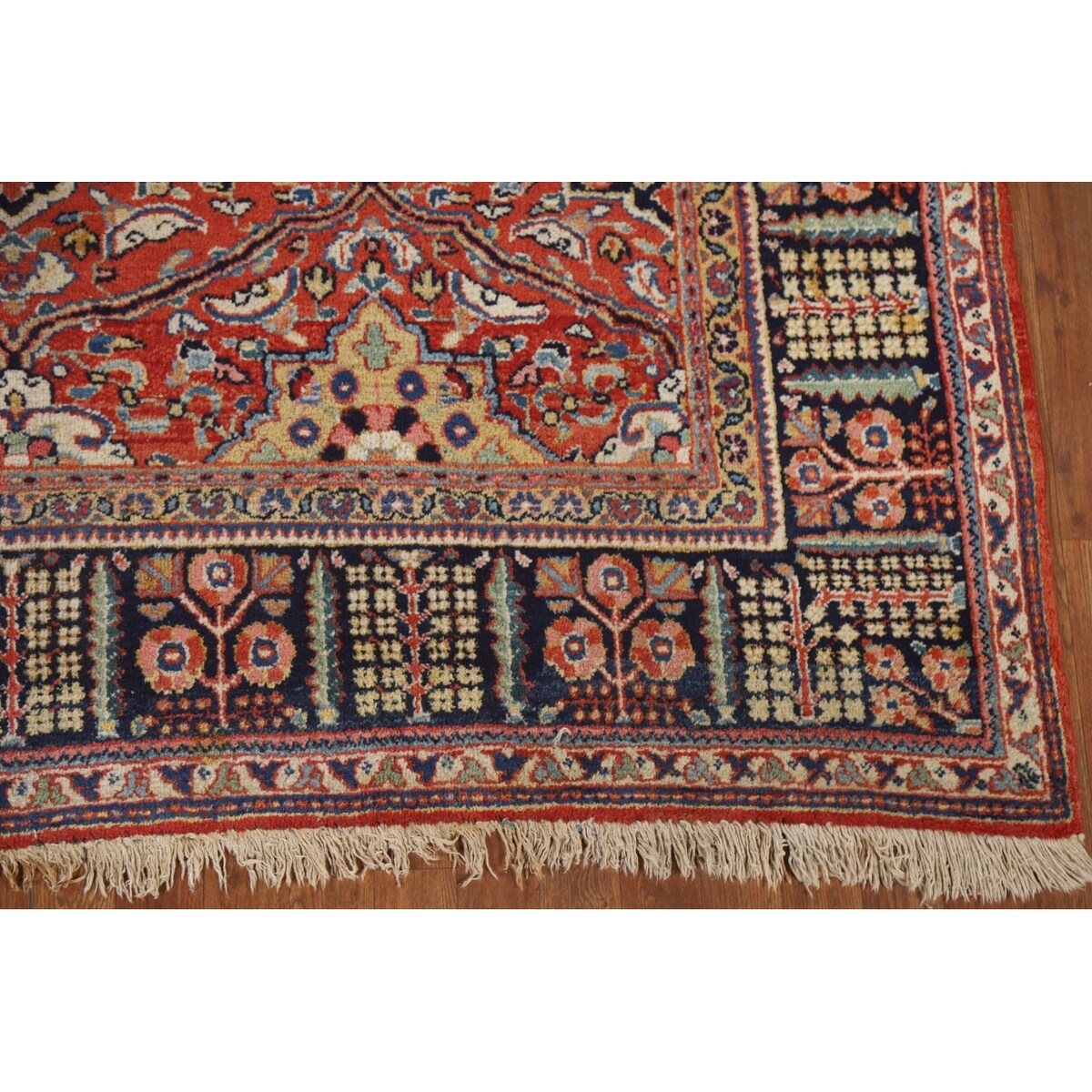 Mahal Persian Antique Rug Hand-Knotted Wool Carpet - 7'4"x 10'3"