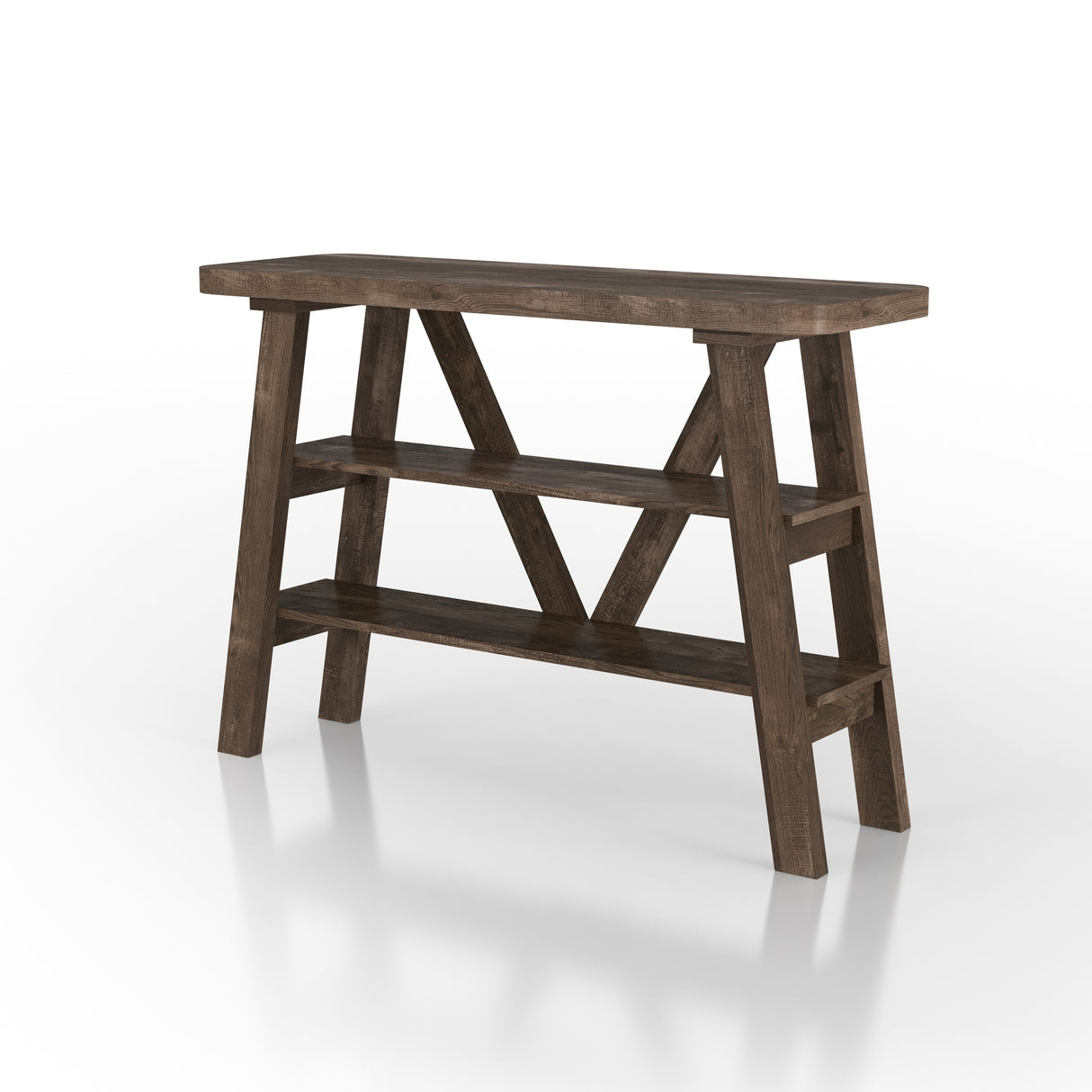 Maison Farmhouse 47-inch 2-Open Shelf Console Table