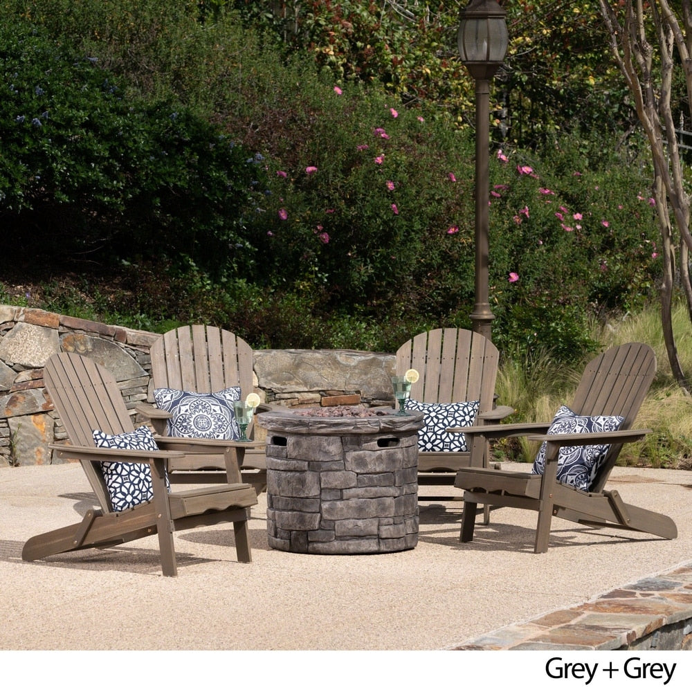 Maison Outdoor 5 Piece Adirondack Chair Set by Christopher Knight Home