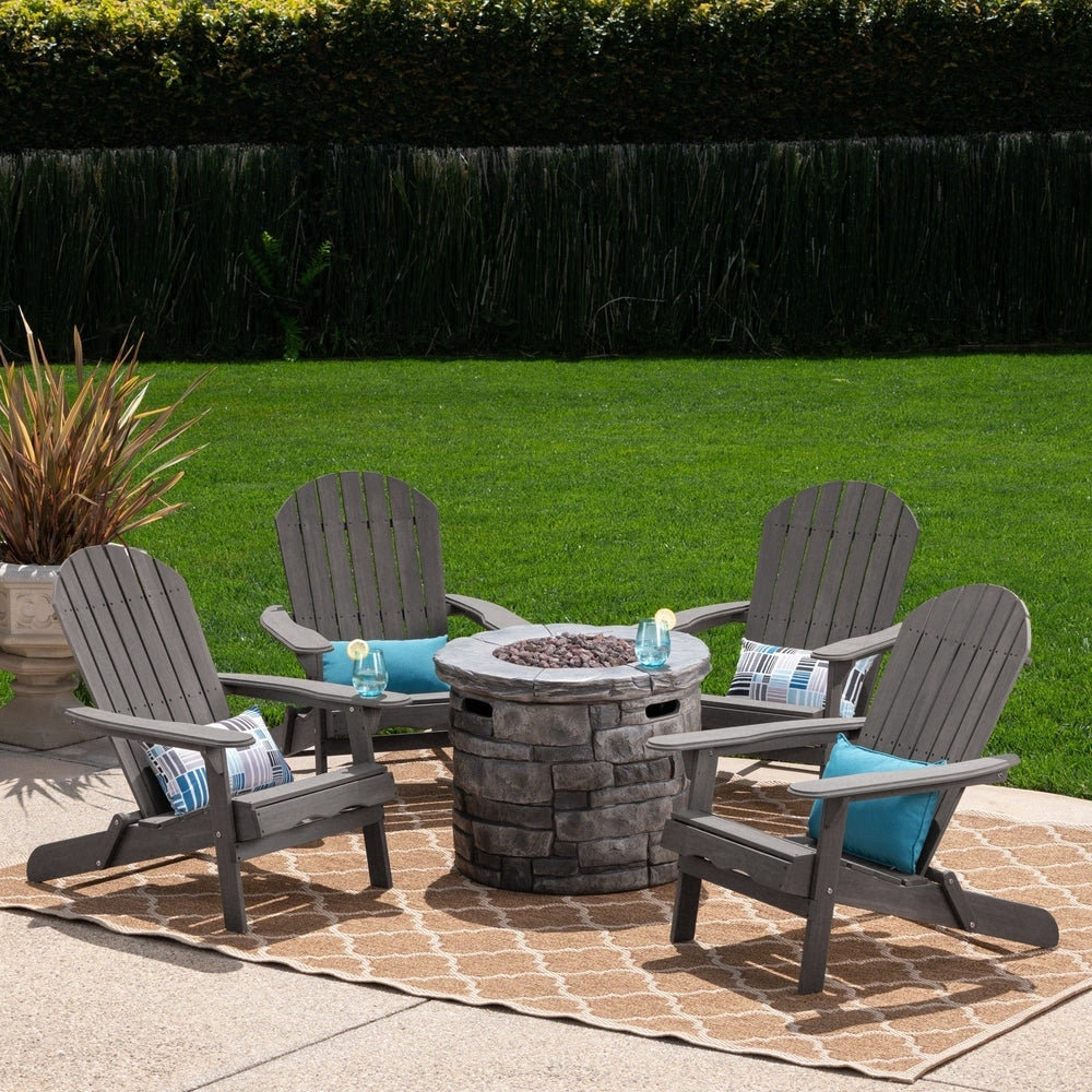 Maison Outdoor 5 Piece Adirondack Chair Set by Christopher Knight Home