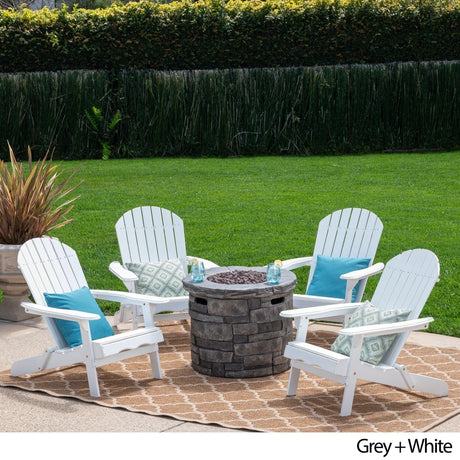 Maison Outdoor 5 Piece Adirondack Chair Set by Christopher Knight Home