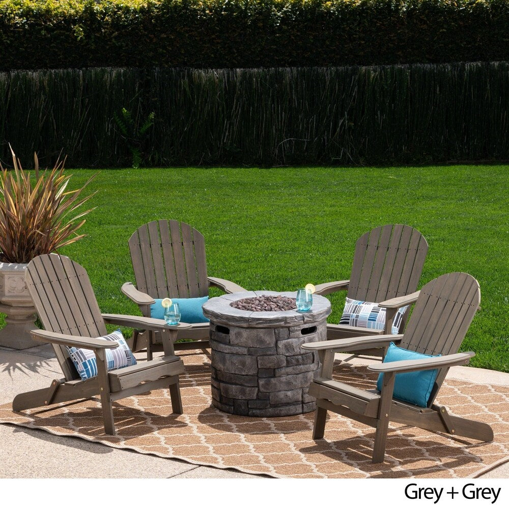 Maison Outdoor 5 Piece Adirondack Chair Set by Christopher Knight Home