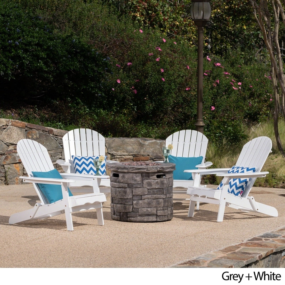 Maison Outdoor 5 Piece Adirondack Chair Set by Christopher Knight Home