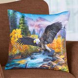Majestic Eagle Scene Accent Throw Pillow