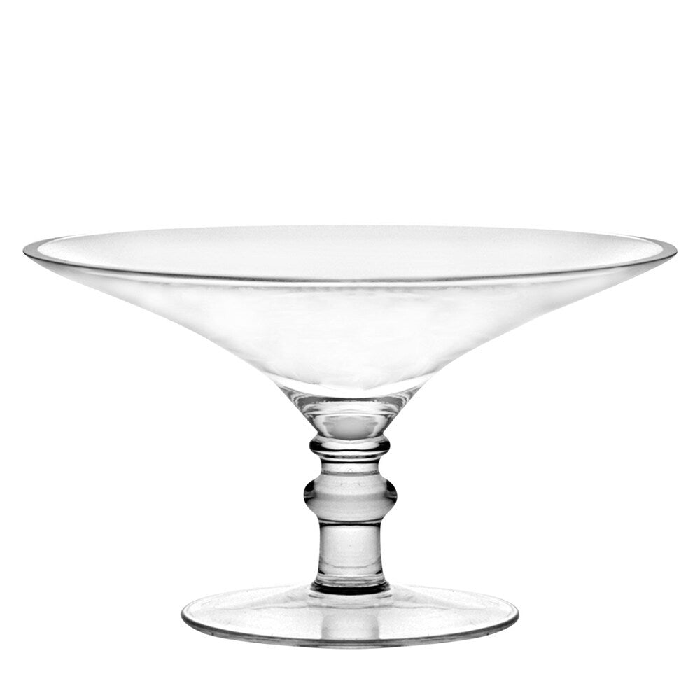Majestic Gifts Inc. Glass Footed Shallow Serving Bowl-5.75"hx9.75"D