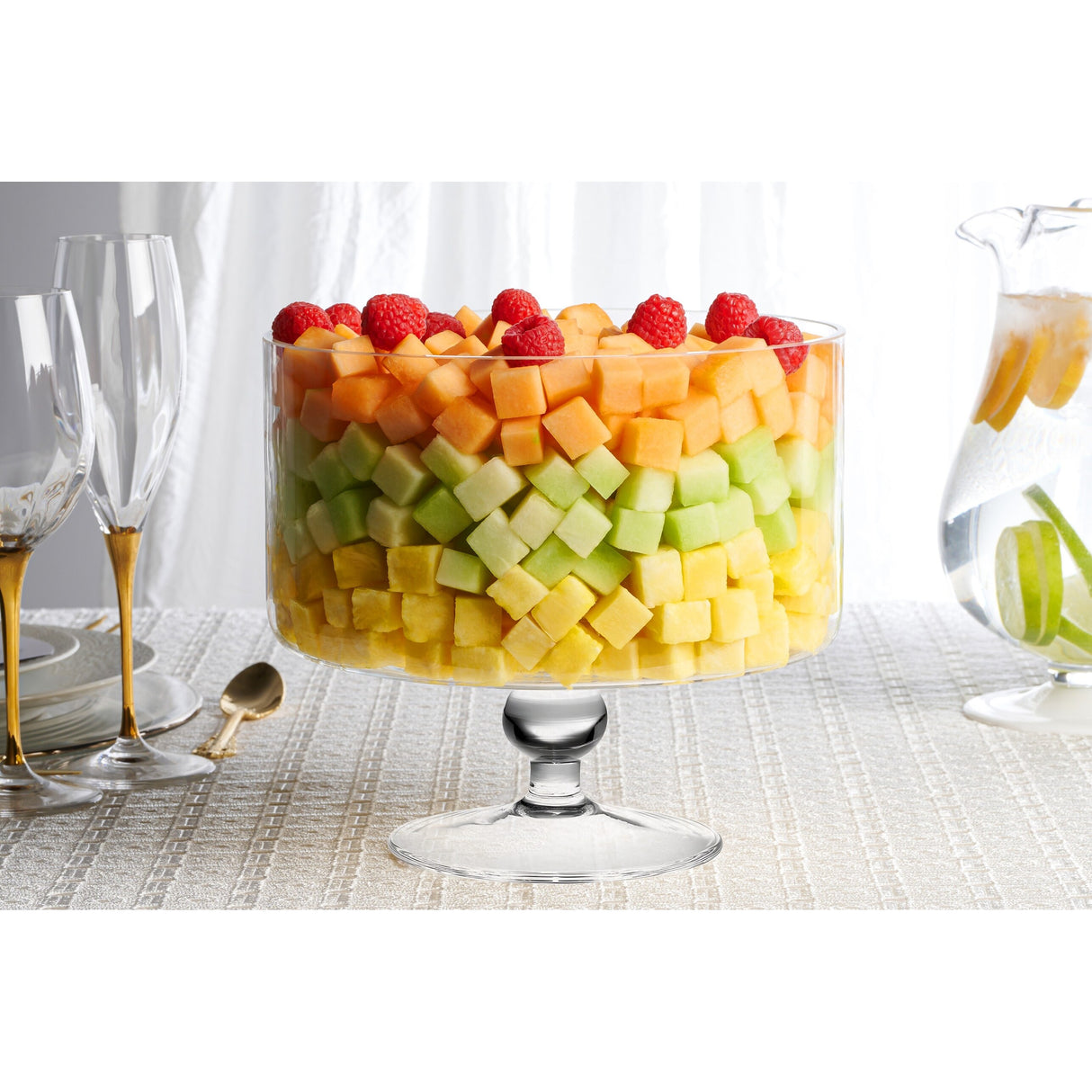 Majestic Gifts Inc. Glass Footed Trifle Bowl