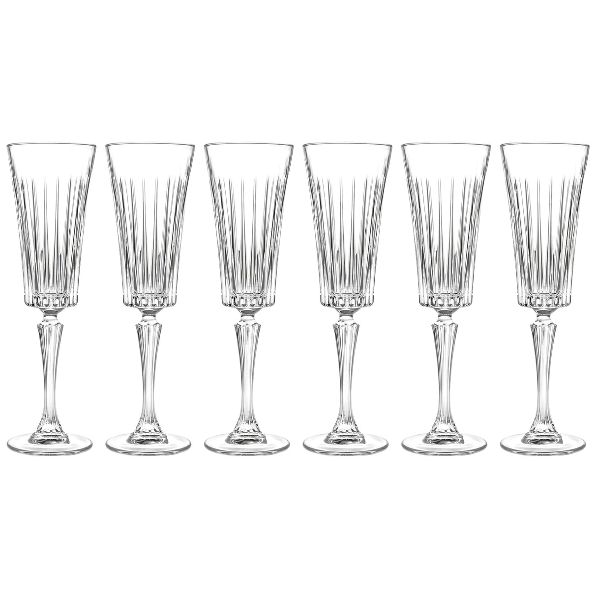 Majestic Gifts Inc. Wedding Champagne Flute Glasses - 7 oz, Set/6 - 2.7"
