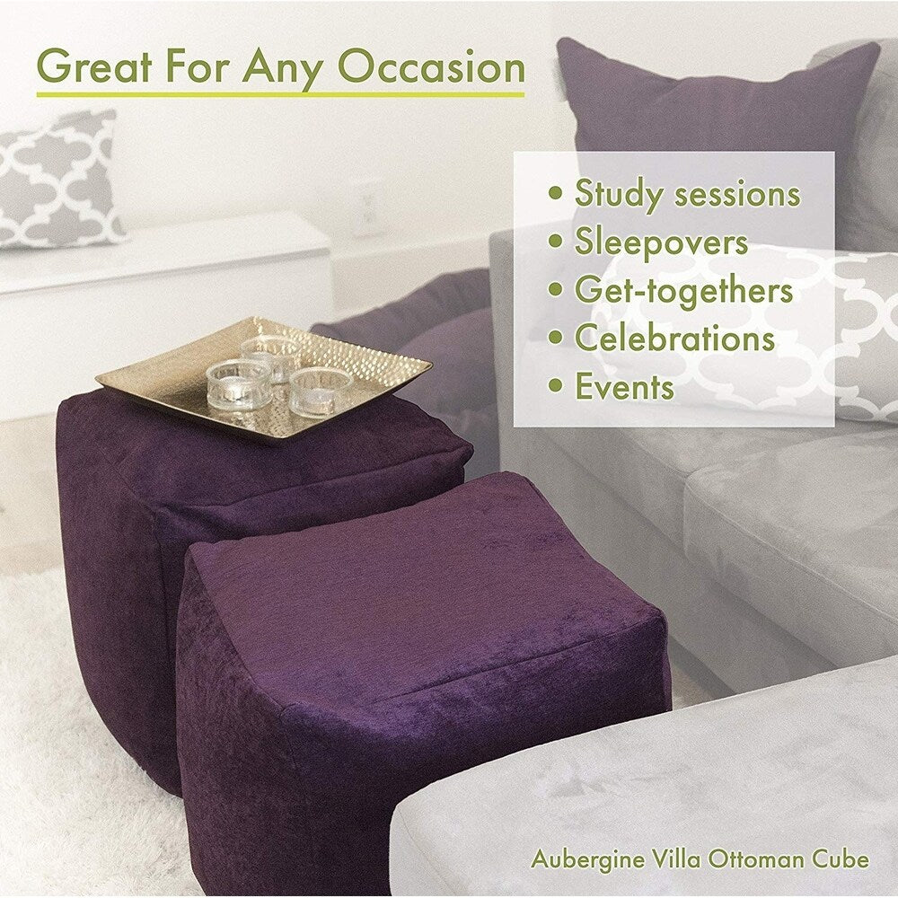 Majestic Home Goods Coral Indoor / Outdoor Ottoman Pouf Cube