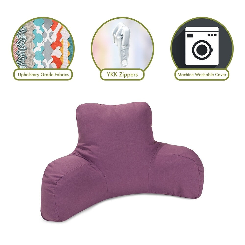 Majestic Home Goods Solid Reading Bed Pillow 33 X 6 X 18