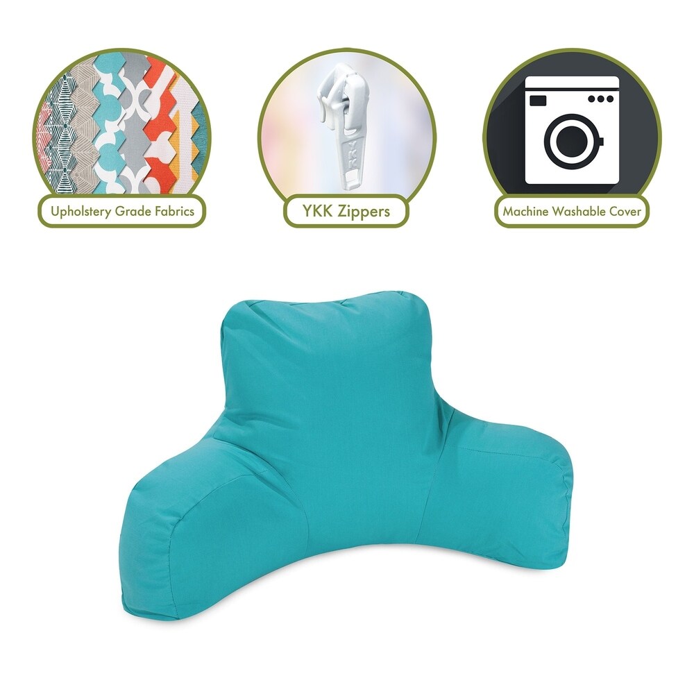 Majestic Home Goods Solid Reading Bed Pillow 33 X 6 X 18