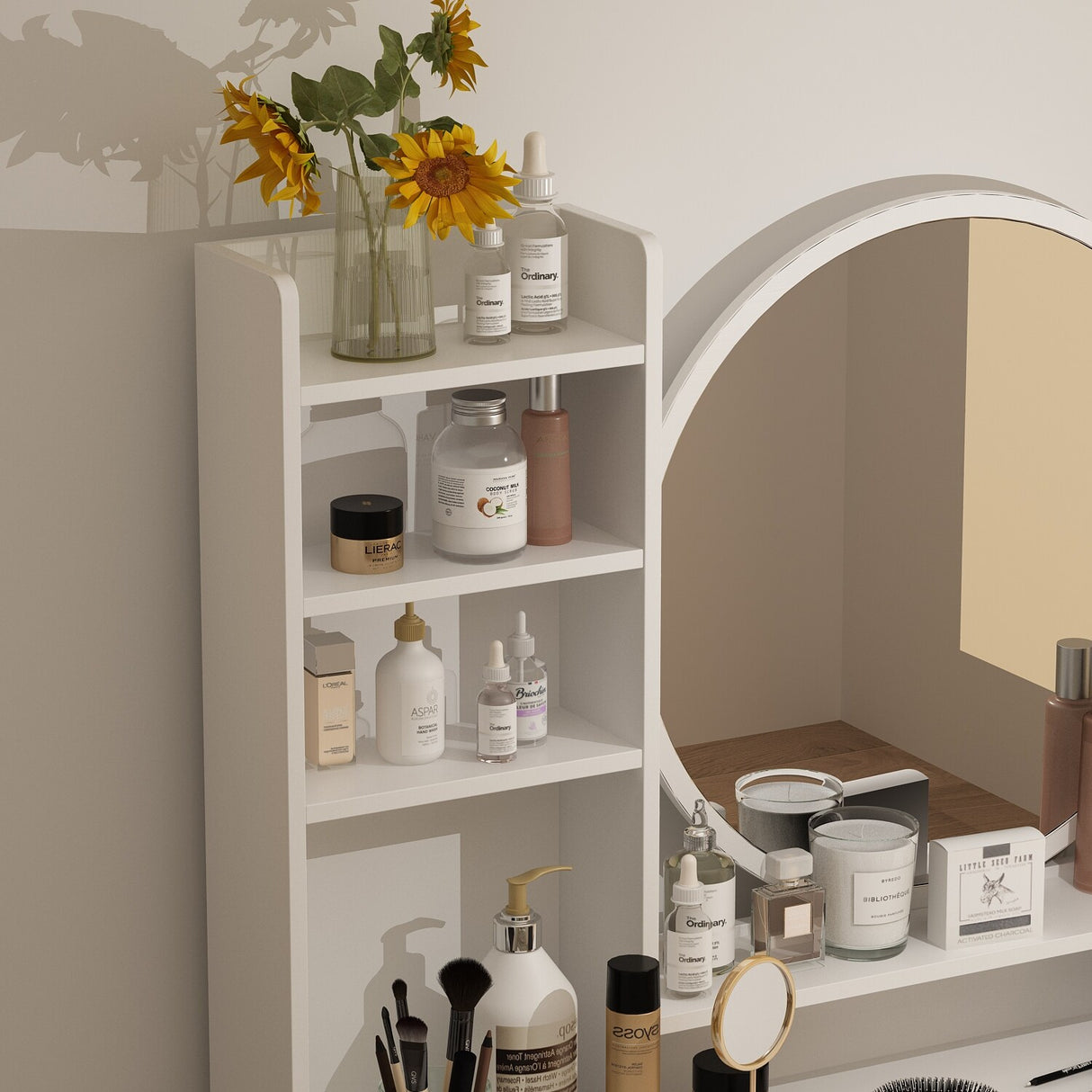 Make Up Vanity Set Dressing Table(Black/White)