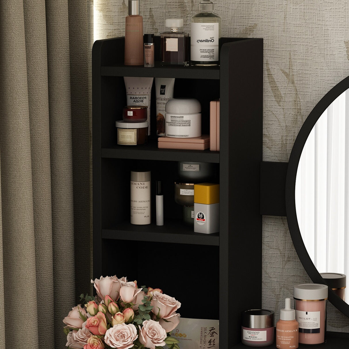 Make Up Vanity Set Dressing Table(Black/White)