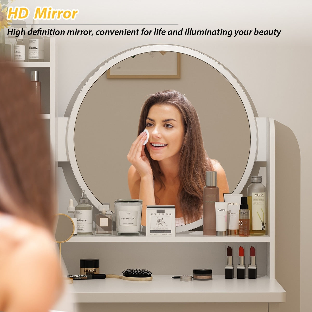 Make Up Vanity Set Dressing Table(Black/White)