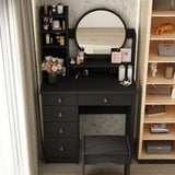 Make Up Vanity Set Dressing Table(Black/White)