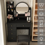 Make Up Vanity Set Dressing Table(Black/White)